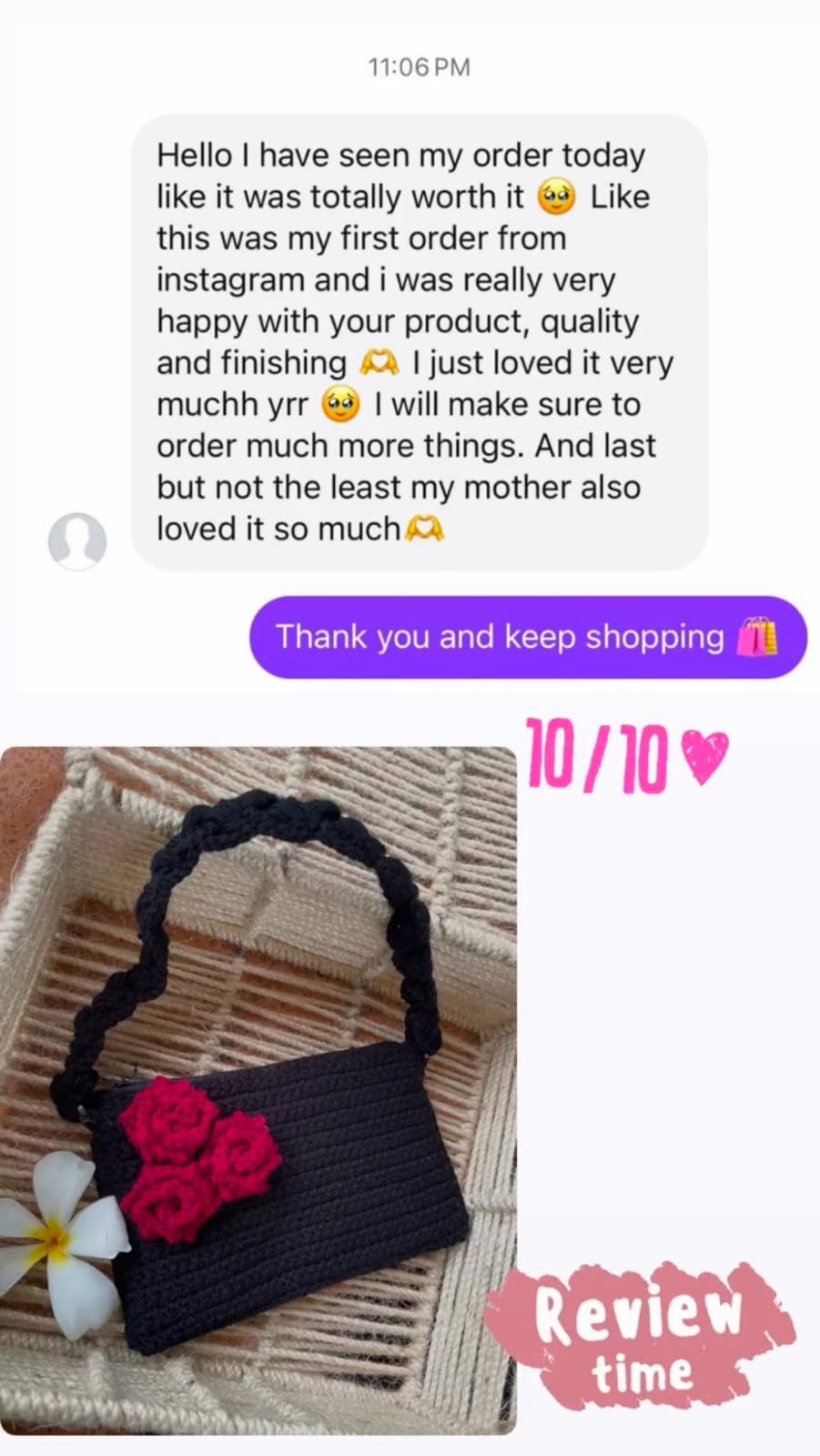 Customer testimonial